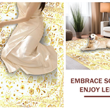 Ultra Soft Area Rug, Non Slip, Stain Resistant, Washable Area Rugs for Living Room, Bedroom, Chic Trellis Vibe(Gold)