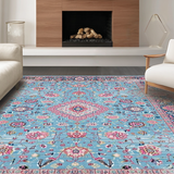 Eclectic Vibrant Floral Mosaic(Blue)