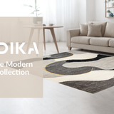 Ultra Soft Area Rug, Non Slip, Stain Resistant, Washable Area Rugs for Living Room, Bedroom, Serene Fluid Abstract Expressions(Gray)