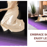 Ultra Soft Area Rug, Non Slip, Stain Resistant, Washable Area Rugs for Living Room, Bedroom, Contemporary Black Purple Fusion(Purple)