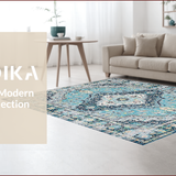 Blue Abstract Graphic Motif(Blue)