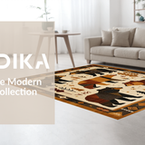 Ultra Soft Area Rug, Non Slip, Stain Resistant, Washable Area Rugs for Living Room, Bedroom, Vibrant Youthful Contemporary Look(Brown)