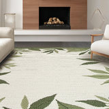 Ultra Soft Area Rug, Non Slip, Stain Resistant, Washable Area Rugs for Living Room, Bedroom, Cozy Rustic Foliage Style(Green)