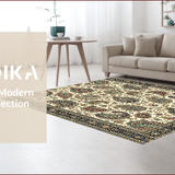 Ultra Soft Area Rug, Non Slip, Stain Resistant, Washable Area Rugs for Living Room, Bedroom, Neutral Tone Kitchen Rug with Non-Slip Rubber Backing(Beige)