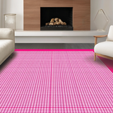 Ultra Soft Area Rug, Non Slip, Stain Resistant, Washable Area Rugs for Living Room, Bedroom, Elegant Minimalist Square Design(White)