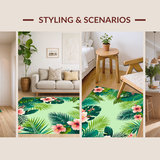 Ultra Soft Area Rug, Non Slip, Stain Resistant, Washable Area Rugs for Living Room, Bedroom, Sophisticated Nature-Inspired Theme(Pink)