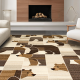 Ultra Soft Area Rug, Non Slip, Stain Resistant, Washable Area Rugs for Living Room, Bedroom, Cute Cozy Animal Inspired Design(Beige)