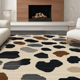 Ultra Soft Area Rug, Non Slip, Stain Resistant, Washable Area Rugs for Living Room, Bedroom, Unique Soft Toned Animal Aesthetic(Beige)