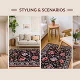 Sophisticated Black Floral Aesthetic(Black)