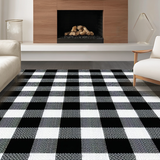 Contemporary Black and White Grid(Black)