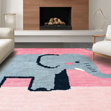 Charming Whimsical Elephant Artwork(Pink)