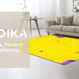 Ultra Soft Area Rug, Non Slip, Stain Resistant, Washable Area Rugs for Living Room, Bedroom, Sunshine-Inspired Quirky Home Decor(Yellow)