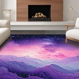 Ultra Soft Area Rug, Non Slip, Stain Resistant, Washable Area Rugs for Living Room, Bedroom, Bold Cosmic Fantasy Texture(Purple)