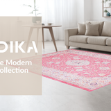 Cozy Light Pink Abstract Motif(Pink)