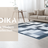 Ultra Soft Area Rug, Non Slip, Stain Resistant, Washable Area Rugs for Living Room, Bedroom, Sleek Monochrome Ogee Style(Gray)
