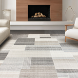 Ultra Soft Area Rug, Non Slip, Stain Resistant, Washable Area Rugs for Living Room, Bedroom, Vibrant Contemporary Medallion Style(Beige)