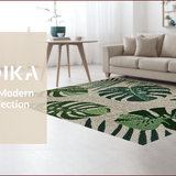 Ultra Soft Area Rug, Non Slip, Stain Resistant, Washable Area Rugs for Living Room, Bedroom, Tropical Monstera Non-Slip Kitchen Runner(Green)