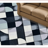Ultra Soft Area Rug, Non Slip, Stain Resistant, Washable Area Rugs for Living Room, Bedroom, Modern Black and Grey Living Room Non-Shedding Rug(Black)