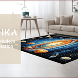 Ultra Soft Area Rug, Non Slip, Stain Resistant, Washable Area Rugs for Living Room, Bedroom, Educational Solar System Playmat Rug(Blue) - ODIKA