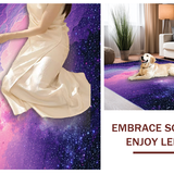 Ultra Soft Area Rug, Non Slip, Stain Resistant, Washable Area Rugs for Living Room, Bedroom, Bold Cosmic Fantasy Texture(Purple)