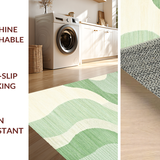 Contemporary Light Green Linear Elements(Beige)