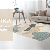 Ultra Soft Area Rug, Non Slip, Stain Resistant, Washable Area Rugs for Living Room, Bedroom, Soft Patterned Texas-Inspired Home Office Carpet(Beige)