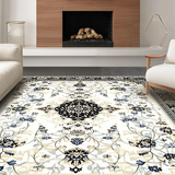 Cozy Black and Ivory Medallion(White)