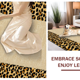 Ultra Soft Area Rug, Non Slip, Stain Resistant, Washable Area Rugs for Living Room, Bedroom, Sophisticated Neutral Leopard Theme(Beige)
