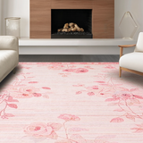 Ultra Soft Area Rug, Non Slip, Stain Resistant, Washable Area Rugs for Living Room, Bedroom, Contemporary Pink Plush Oasis(Pink)