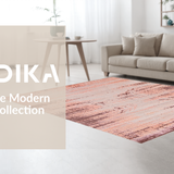 Ultra Soft Area Rug, Non Slip, Stain Resistant, Washable Area Rugs for Living Room, Bedroom, Stylish Soft-Coral Fluid Motif(Pink)