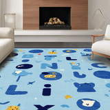 Inviting Circular Educational Decor(Blue)