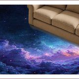 Ultra Soft Area Rug, Non Slip, Stain Resistant, Washable Area Rugs for Living Room, Bedroom, Ethereal Cosmic Starburst Tapestry(Blue)