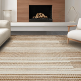 Ultra Soft Area Rug, Non Slip, Stain Resistant, Washable Area Rugs for Living Room, Bedroom, Elegant Textured Warmth Design(Beige)