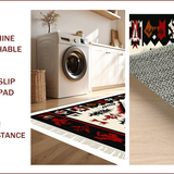Modern Rustic Triangular Design(Red)