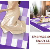 Ultra Soft Area Rug, Non Slip, Stain Resistant, Washable Area Rugs for Living Room, Bedroom, Charming Lavender Geometric Display(Purple)