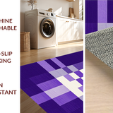Ultra Soft Area Rug, Non Slip, Stain Resistant, Washable Area Rugs for Living Room, Bedroom, Vibrant Modern Artistic Wave Design(Purple)