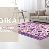 Ultra Soft Area Rug, Non Slip, Stain Resistant, Washable Area Rugs for Living Room, Bedroom, Serene Pastel Foliage Fusion(Pink)