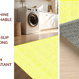 Ultra Soft Area Rug, Non Slip, Stain Resistant, Washable Area Rugs for Living Room, Bedroom, Chic Yellow Trellis Aesthetic(Yellow)