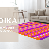 Ultra Soft Area Rug, Non Slip, Stain Resistant, Washable Area Rugs for Living Room, Bedroom, Lively Handcrafted Color Spectrum(Orange)