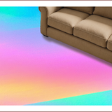 Ultra Soft Area Rug, Non Slip, Stain Resistant, Washable Area Rugs for Living Room, Bedroom, Pastel Rainbow Shaggy Nursery Playroom Rug(Pink)