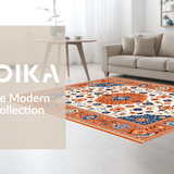 Ultra Soft Area Rug, Non Slip, Stain Resistant, Washable Area Rugs for Living Room, Bedroom, Contemporary Abstract Floral Aesthetic(Beige)
