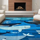 Ultra Soft Area Rug, Non Slip, Stain Resistant, Washable Area Rugs for Living Room, Bedroom, Contemporary Soft-Textured Bath Accessory(Blue)