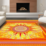 Ultra Soft Area Rug, Non Slip, Stain Resistant, Washable Area Rugs for Living Room, Bedroom, Whimsical Abstract Floral Echo(Yellow)
