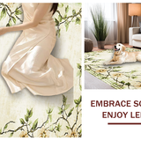 Ultra Soft Area Rug, Non Slip, Stain Resistant, Washable Area Rugs for Living Room, Bedroom, Chic Botanical Patterned Texture(Beige)