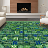 Ultra Soft Area Rug, Non Slip, Stain Resistant, Washable Area Rugs for Living Room, Bedroom, Nature-Inspired Insect Motif(Green)