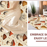 Ultra Soft Area Rug, Non Slip, Stain Resistant, Washable Area Rugs for Living Room, Bedroom, Memory Foam Mushroom Kitchen(Beige)