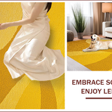 Ultra Soft Area Rug, Non Slip, Stain Resistant, Washable Area Rugs for Living Room, Bedroom, Modern Abstract Soft Living Room Rug(Yellow)