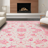 Ultra Soft Area Rug, Non Slip, Stain Resistant, Washable Area Rugs for Living Room, Bedroom, Vibrant Oval Shag Accents(Pink)