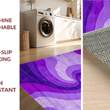 Ultra Soft Area Rug, Non Slip, Stain Resistant, Washable Area Rugs for Living Room, Bedroom, Charming Fuzzy Ethereal Waves(Purple)
