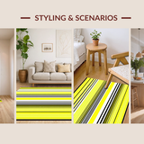Ultra Soft Area Rug, Non Slip, Stain Resistant, Washable Area Rugs for Living Room, Bedroom, Contemporary Striking Zebra Influence(Yellow)